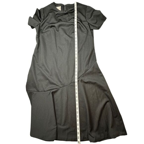 BLAKELY Vintage Black Mid Length Shift Dress Large - Picture 13 of 16
